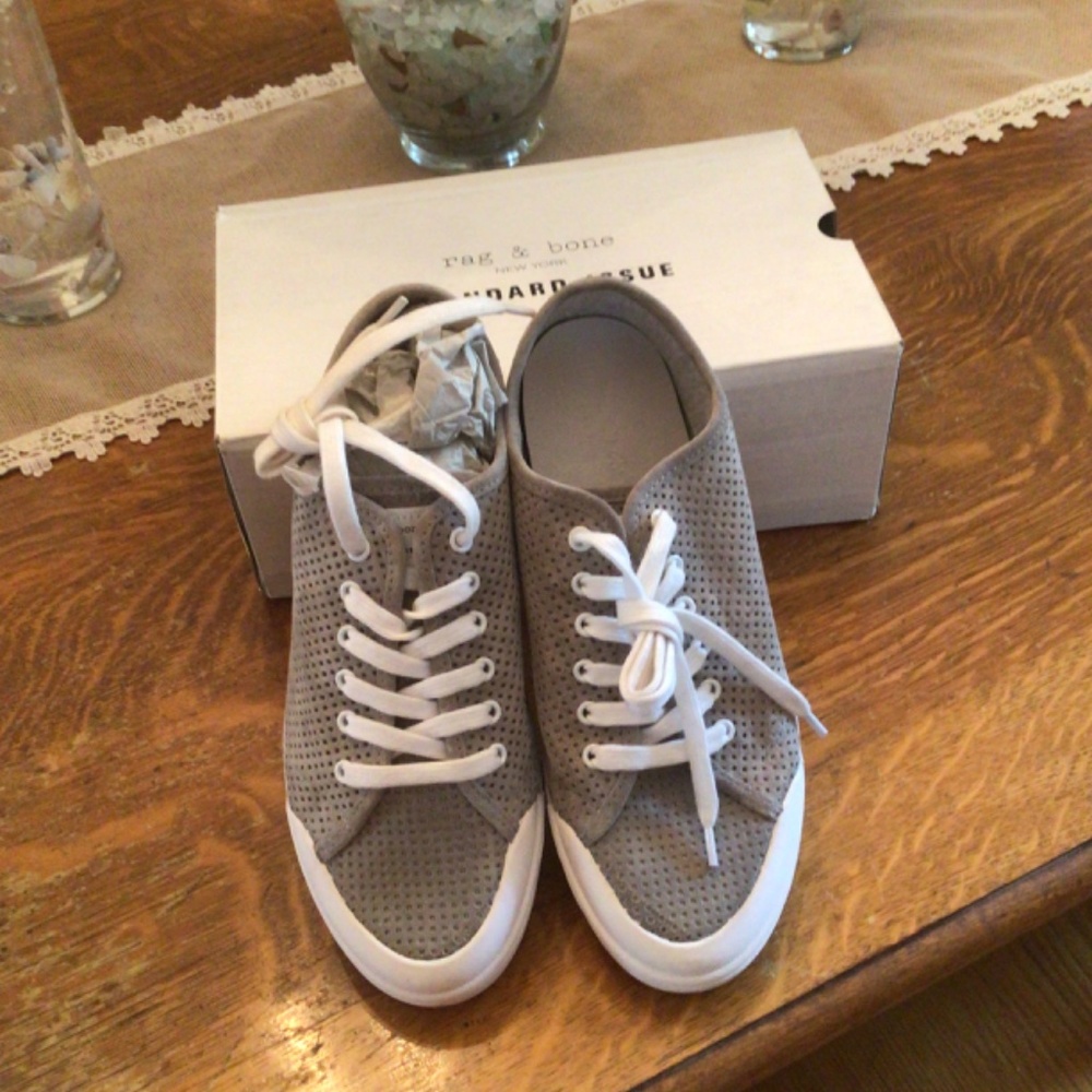 Womens rag&bone Standard Issue Laceup Suede Sneaker in CMNTO sz 9.5 - Picture 8 of 10